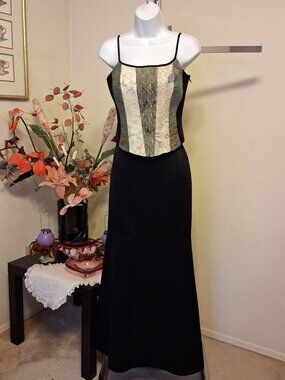 Vintage Holt Renfrew 2 Piece Evening Gown – Elegant Retro Black Cocktail Dress 2